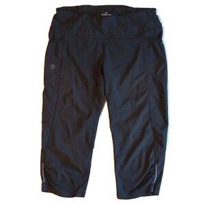 *50off3* Athleta Activewear Nylon Cropped Knee Length Jogger Pants S Black